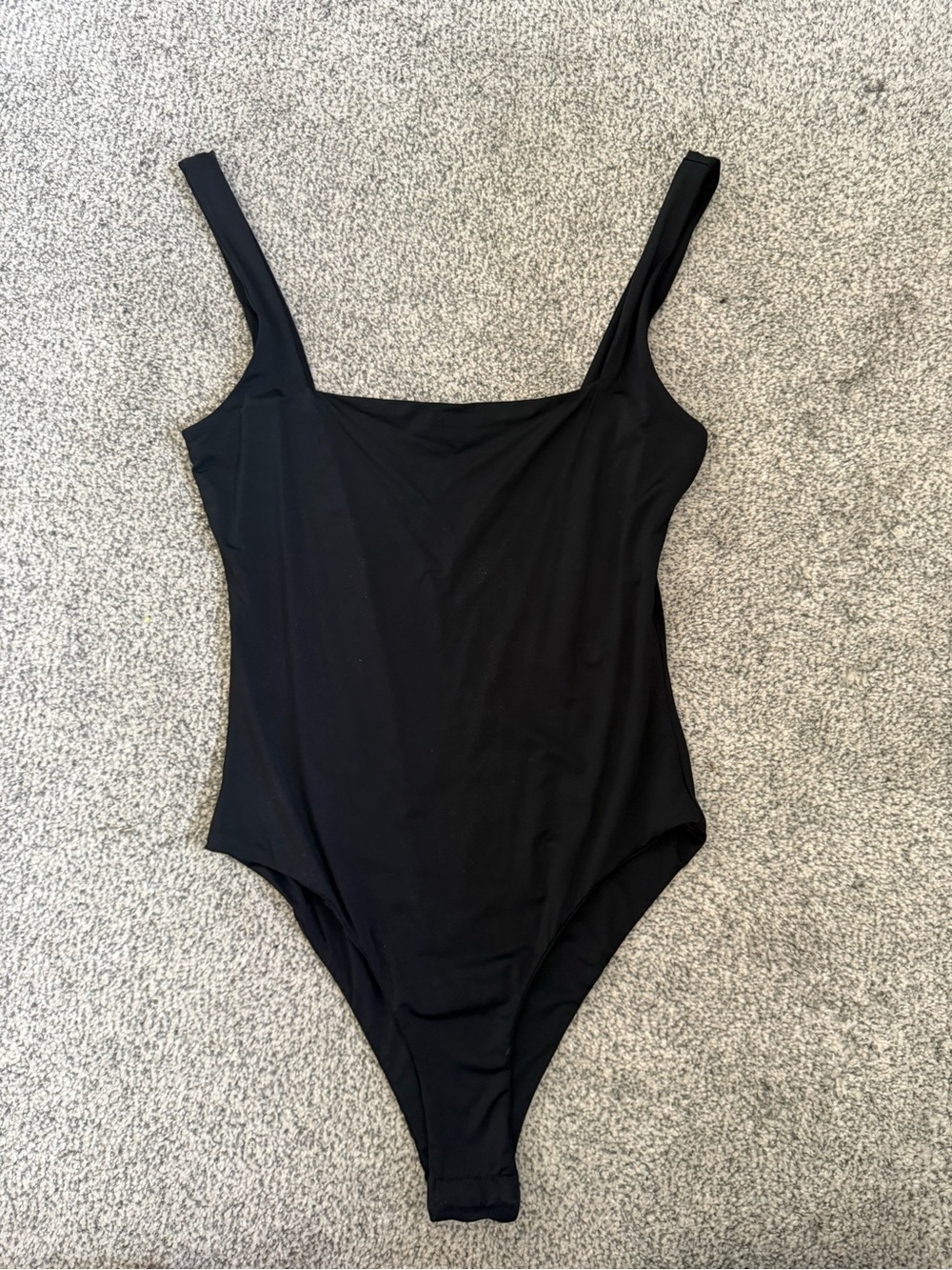 SHEIN Black Bodysuit with Square Neckline